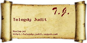 Telegdy Judit névjegykártya